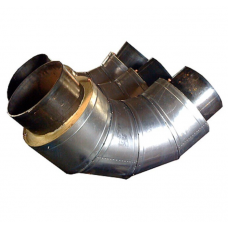 Отвод стальной ППУ ПЭ тип 1 90° Ст3сп 26,8х2,5х125х2,5х46,6 мм ГОСТ 3262-75