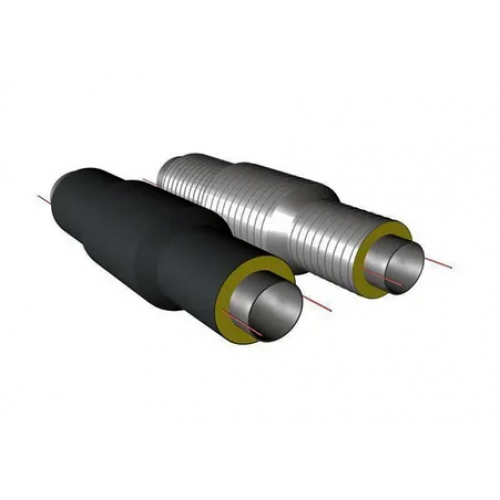 Сильфонный компенсатор двухсекционный ППУ ОЦ тип 2 1,6 МПа Ст20 AISI 321 32х4х50 мм ГОСТ 8732-78